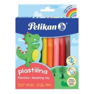 PLASTILINA PELIKAN BARRITA 10 PZS