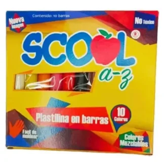 PLASTILINA EN BARRA SCOOL CON 10 PZS