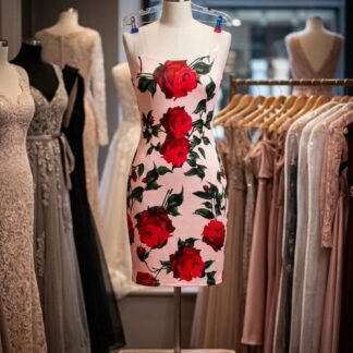 VESTIDO FLOREADO ROSAS