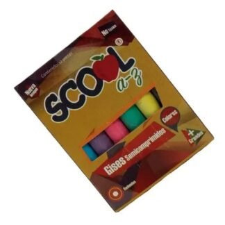 CAJA DE GIS COLORES SCOOL 12PZS