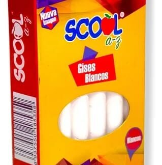 CAJA DE GIS BLANCO SCOOL 12PZS