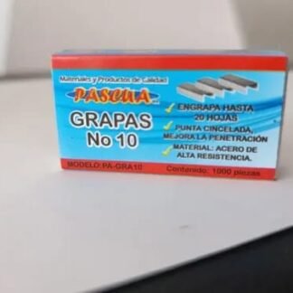 CAJA DE GRAPAS NO. 10 PASCUA