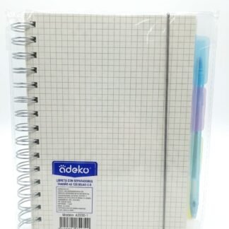LIBRETA A5 CUADRO CHICO CON 120 HOJAS
