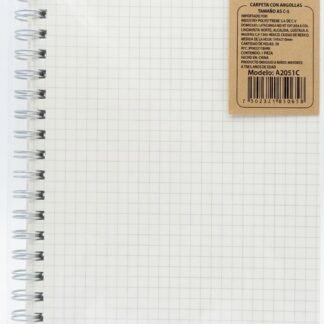 CARPETA CON ARGOLLAS A5 CUADRO CHICO 50 HOJAS