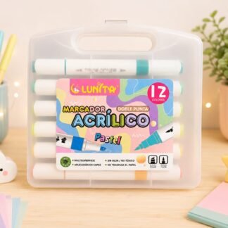PLUMON ACRILICO DOBLE 12PZ PASTEL