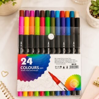 PLUMONES DUAL TIP 24 COLORES DOBLE PUNTA