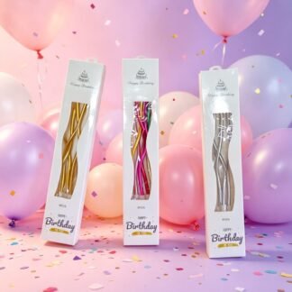 SET DE VELAS ESPIRAL COLORES METALICOS
