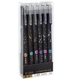 PAQUETE DE 12 PLUMAS BORRABLES SIGNOS