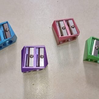 SACAPUNTAS DOBLE METALICO DE COLORES