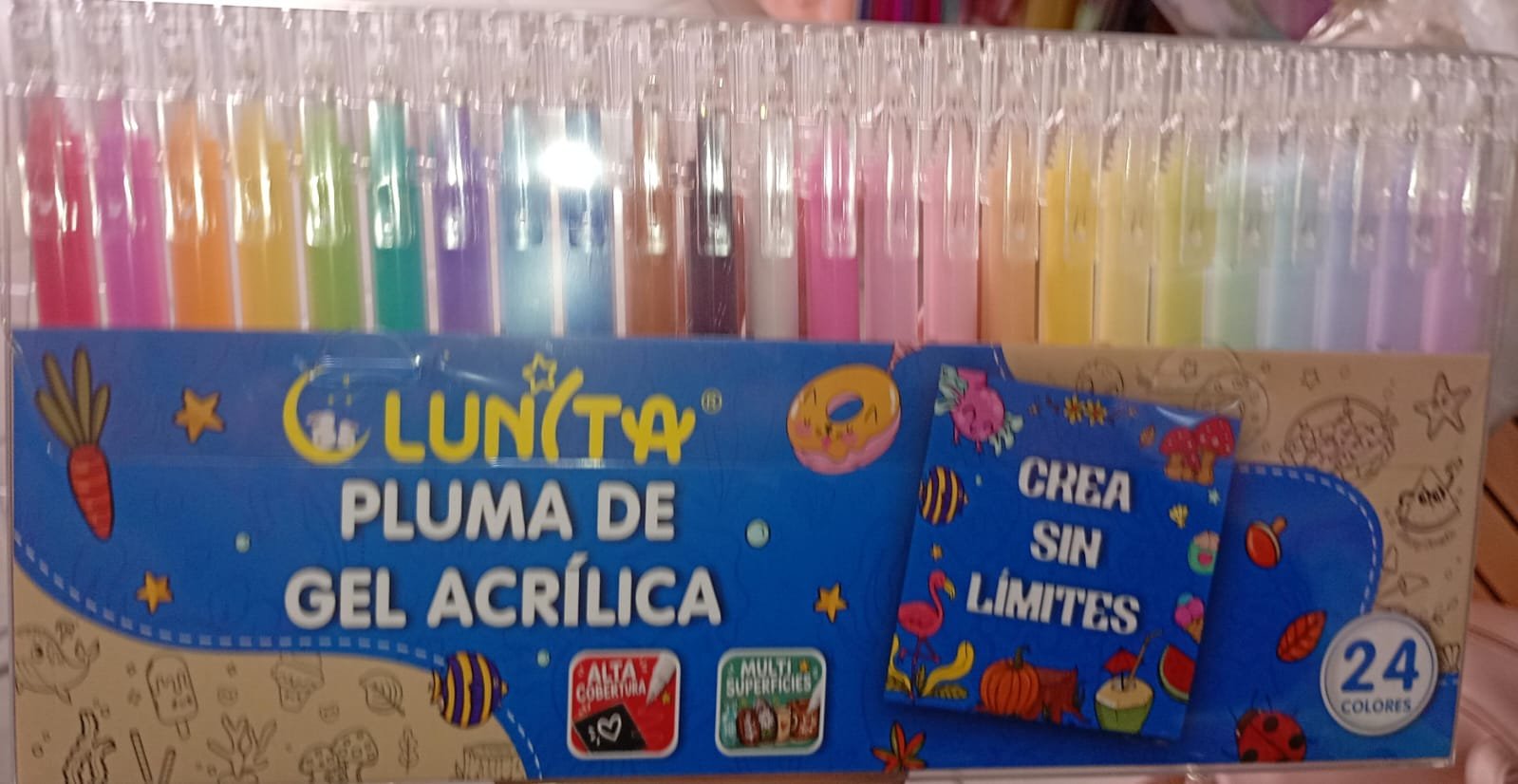 SET PLUMAS GEL ACRILICAS 24PZ