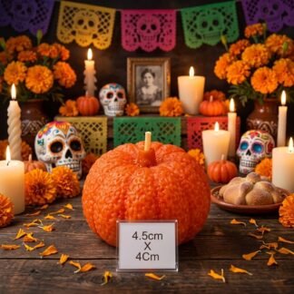 Vela Artesanal Aromática Calabaza Mediana 4.5 x 4 cm